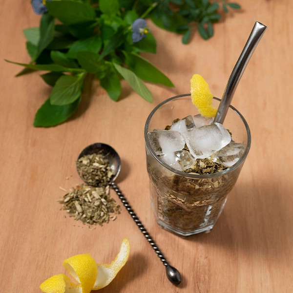 Tereré mit Saft, also kalter Mate Tee in einer süsseren Variante