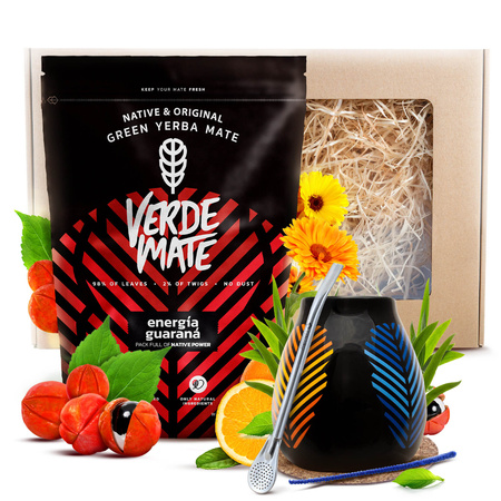 Mate Tee Geschenkset Verde Mate 400g 0,4kg Kalebasse + Bombilla