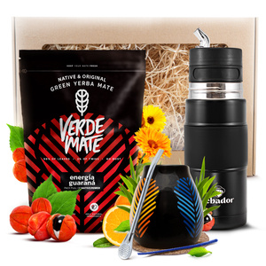 Mate Tee Geschenkset Verde Mate 400g 0,4kg + Yerbomos X