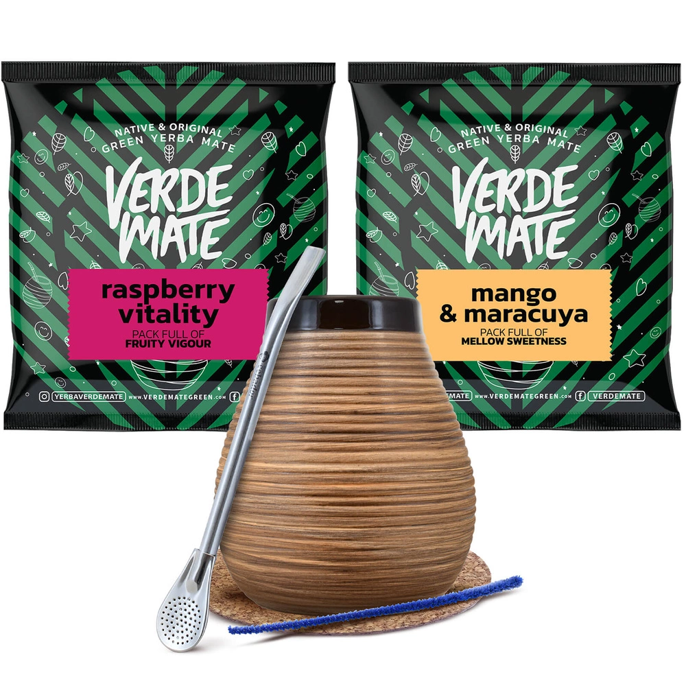 Yerba mate Satz Bombilla Kalebasse BIO - Mate Tee Kaufen