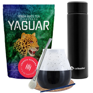 Mate Tee Yaguar Energia 500g Set + Thermoskanne