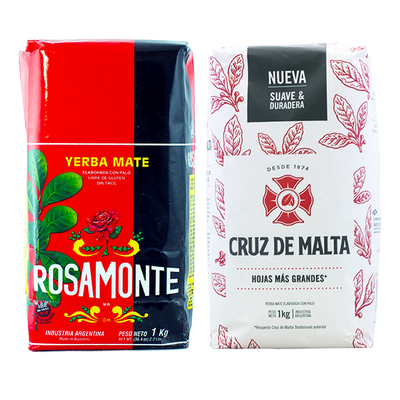 Yerba Mate Rosamonte 1kg + Cruz de Malta 1kg 2x1kg