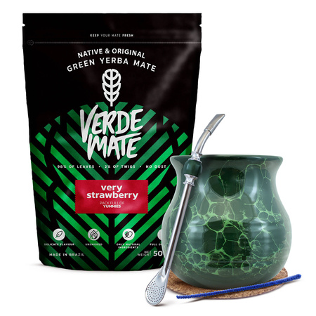 Mate Tee Set Verde Mate 500g Kalebasse + Bombilla