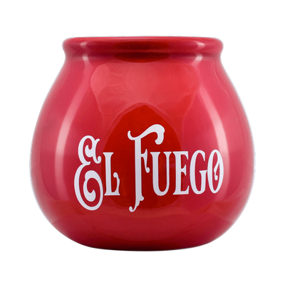 Keramischer Mate Becher El Fuego Logo (rot) 300 ml