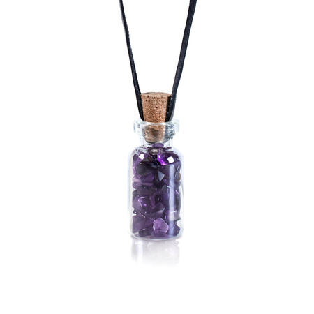 Amethyst - Steine in einer Flasche