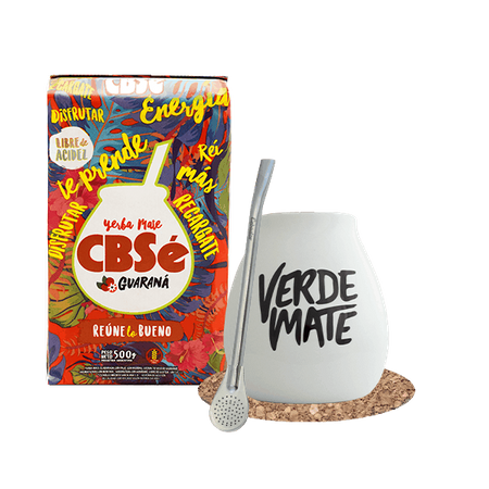 Yerba Mate CBSe Energia 500g Matero Bombilla