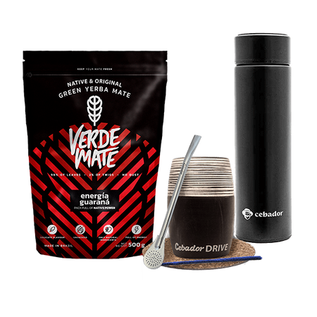 Set Yerba Verde Mate 500g 0,5kg Mate Becher Drive