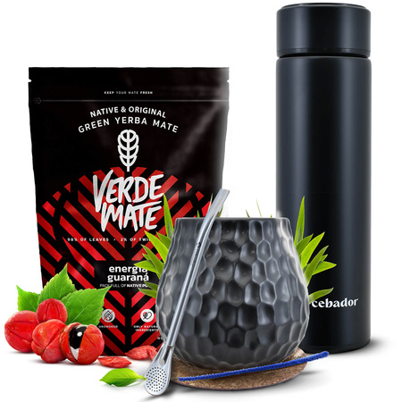 Mate Tee Set Verde Mate 400g 0,4kg Thermosflasche LED